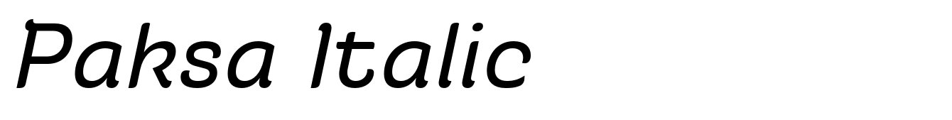 Paksa Italic